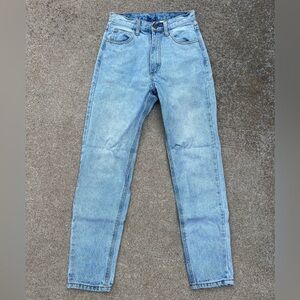Brandy‎ Melville J. Galt Jane Jeans Light Wash High Waist Relaxed Straight Leg S